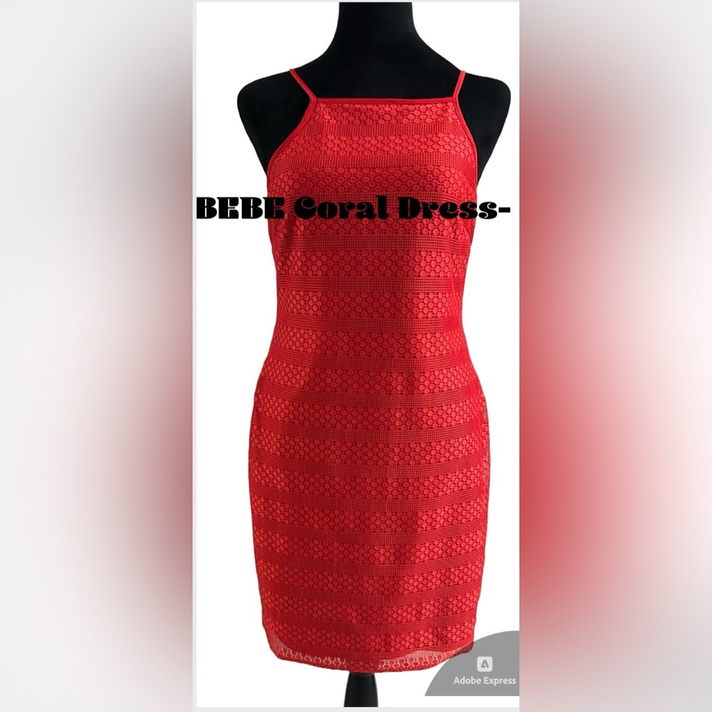 CORAL DRESS BY BEBE- NWOT🪸🪸‎